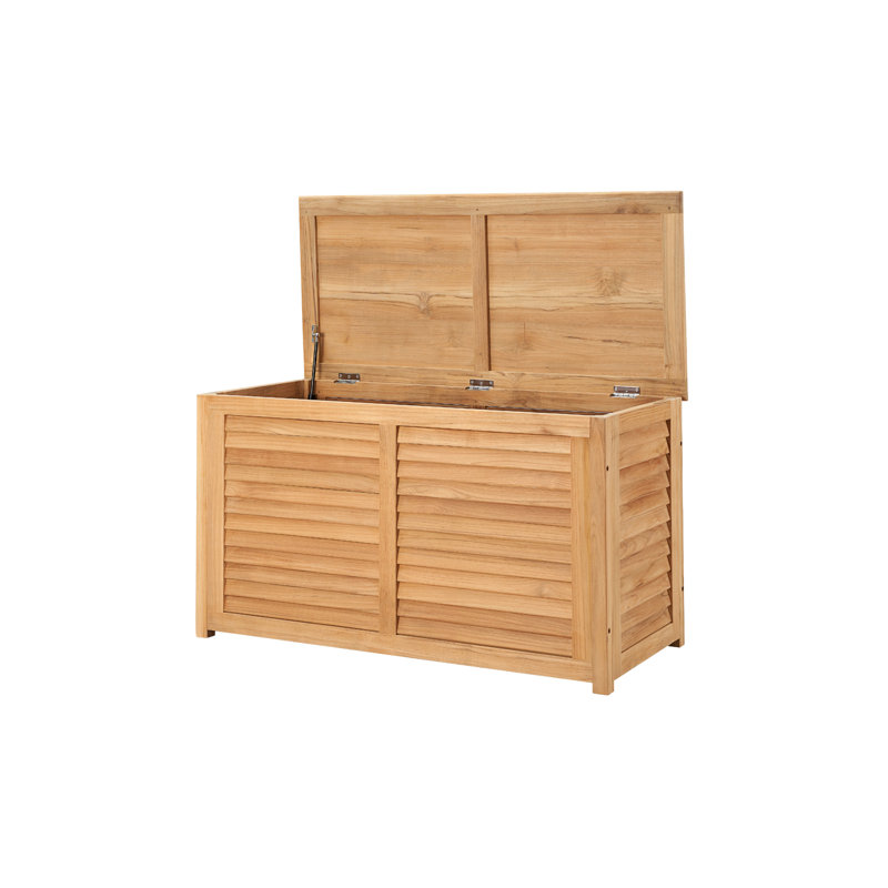 Coussin de rangement extérieur en teck Wickenburg