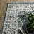 Jadalynn Vintage Bordered Traditional Teal/ Ivory Washable Area Rug Mat-653338040