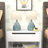 Novack 14.5" Modern Blue Ceramic Table Lamp Set with Pre-Assembled White Linen Shade-814344445