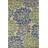 Hagy Modern Floral Textured Weave Navy/Green Indoor/Outdoor Rug-755031600