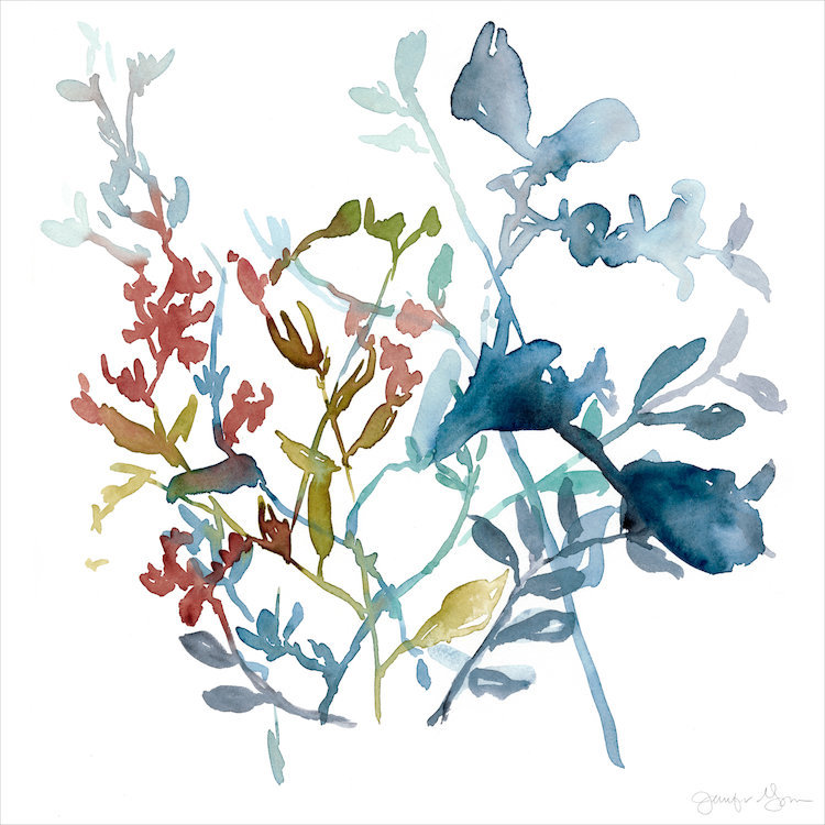 «Bloom Array II» par Jennifer Goldberger, reproduction d'art sur toile, H 12 po x l 12 po x P 1,5 po