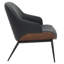 Fauteuil contemporain en similicuir et métal
