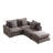 Modular Sofa with Ottoman,3 Cushions and 3 Pillows for Living Room-2139409540