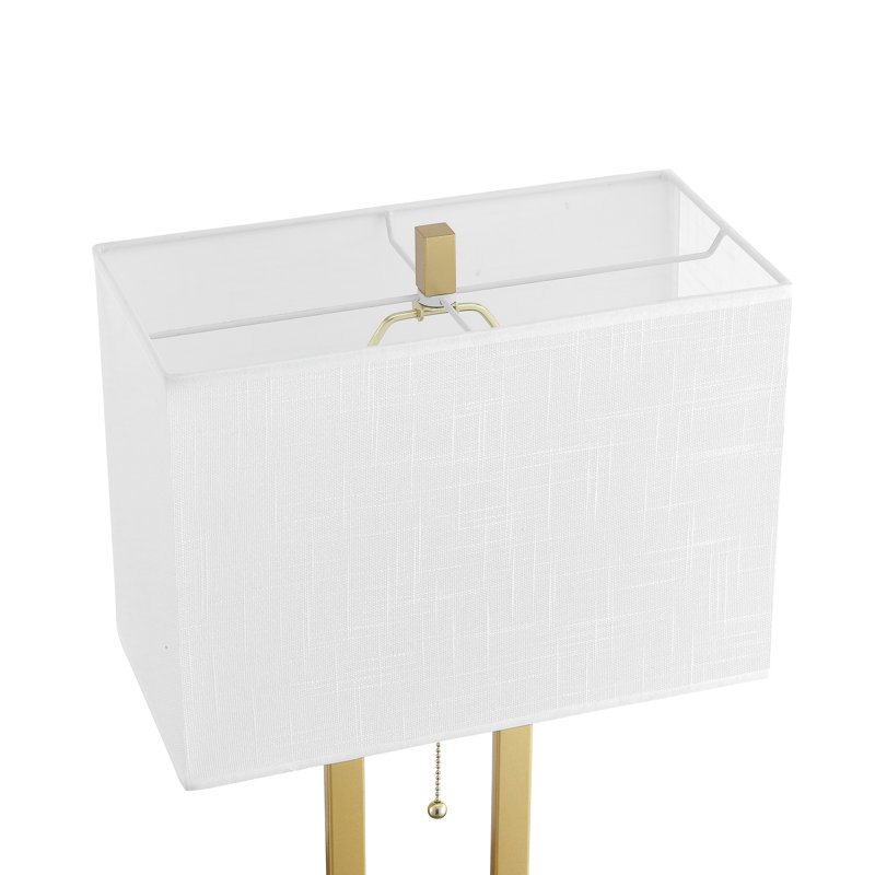 Abat-jour blanc rectangulaire