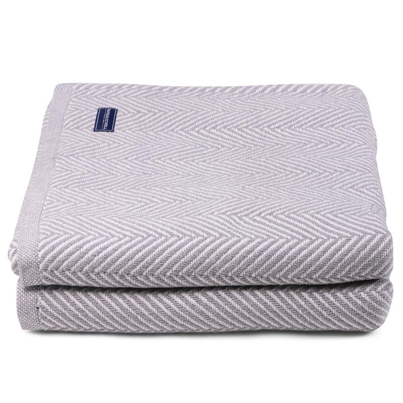 Madison Cotton Blanket, Gray, 72" x 96"