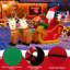 Long père Noël sur traîneau et cadeaux gonflables