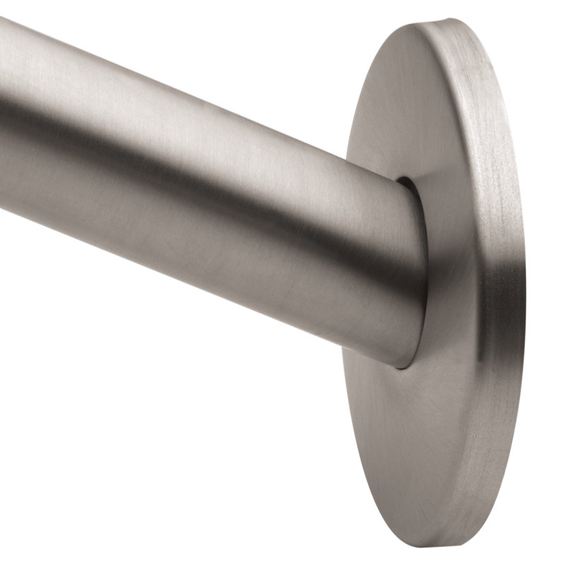 Stainless Steel Shower Rod Flange Kit, Brushed Stainless