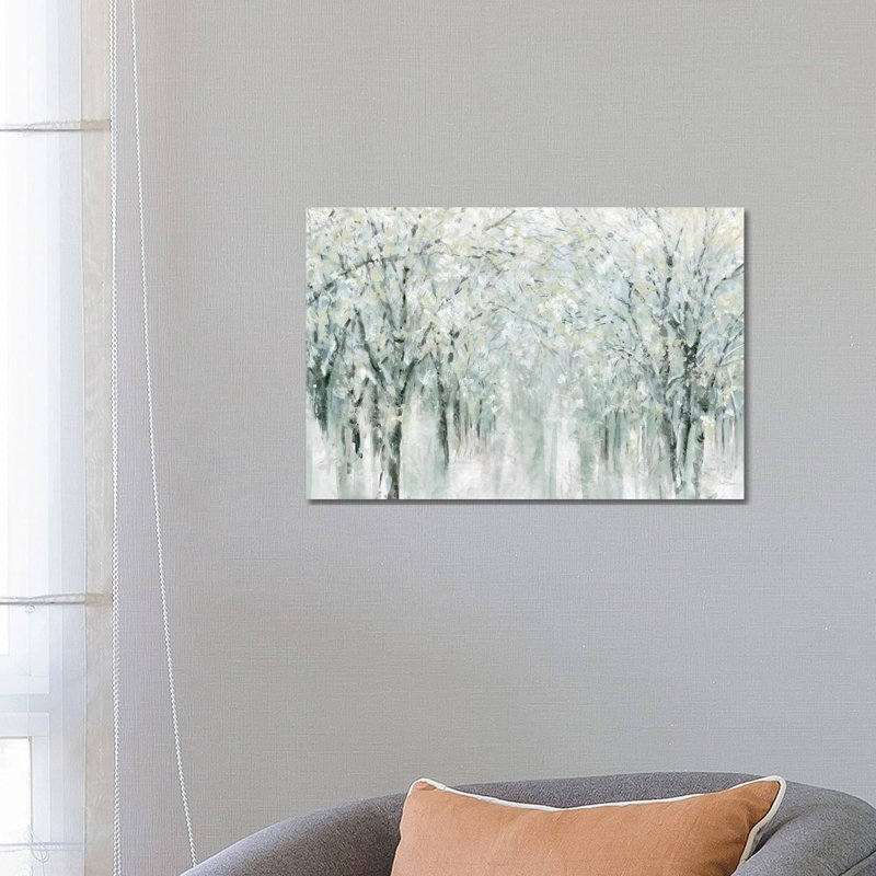 Winter Mist by Carol Robinson - Painting on Canvas, 66.04 cm H x 45.72 cm W, White Floater Framed