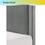 Lit plateforme gris avec tête de lit tapissier - texture nervurée, structure à profil bas - mobilier de chambre à coucher moderne pour jeunes-1364846969