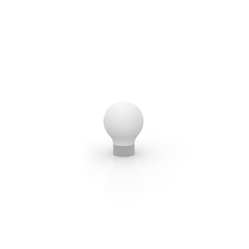 Lampe sur pied d'extérieur à DEL blanc mat Jut The Second, Non, Alimenté à piles, H 19,75 po x l 15 po x P 15 po