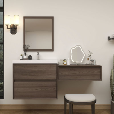 Meuble-lavabo mural 48 po avec évier en acrylique renforcé Aliki