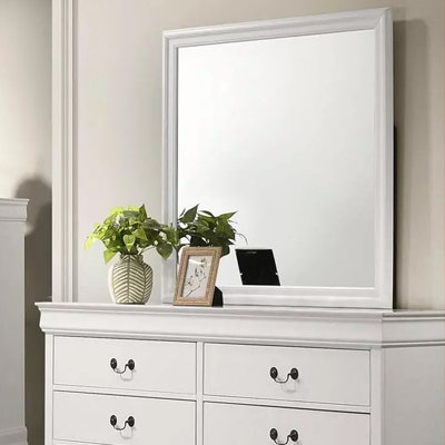 Miroir transitionnel l 38,4 po, blanc