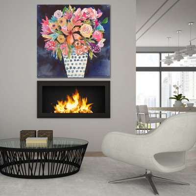 Epic Art 'Floral Beauty 6'  by Cheryl Warrick Acrylic Glass Wall Art, 36" x 36"