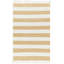 Tapis rayé en coton tissé à plat à la main Andreea - jaune / blanc-288049724