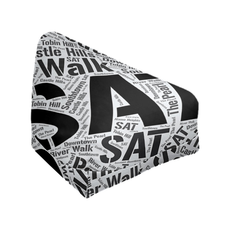 Classic Bean Bag, 30" H x 27" W x 25" D, Black Polyester Blend, San Antonio