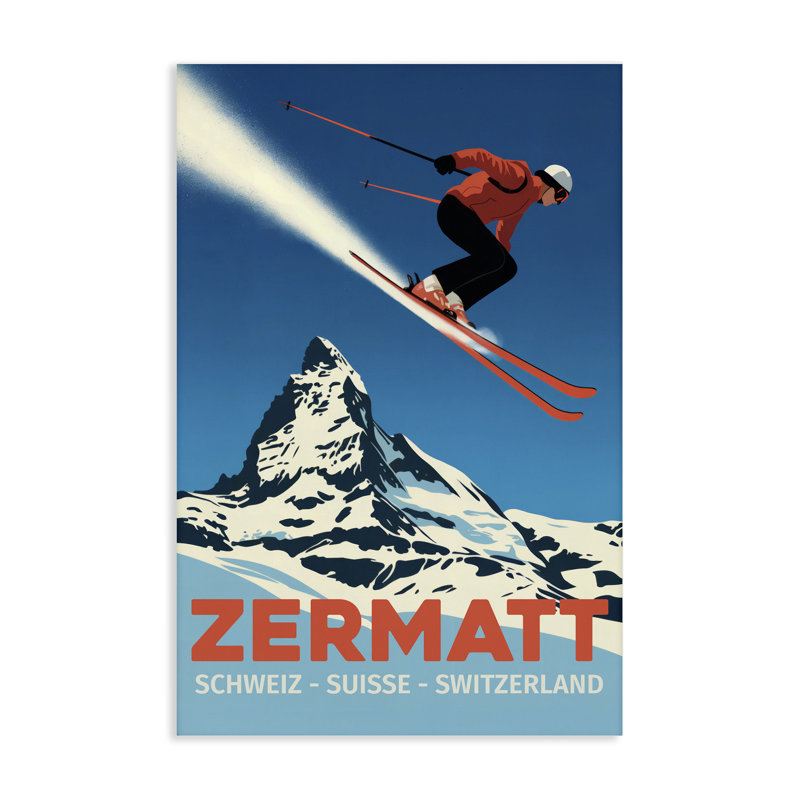 Toile Zermatt, affiche par Andreas Magnusson, H 45 po x l 30 po