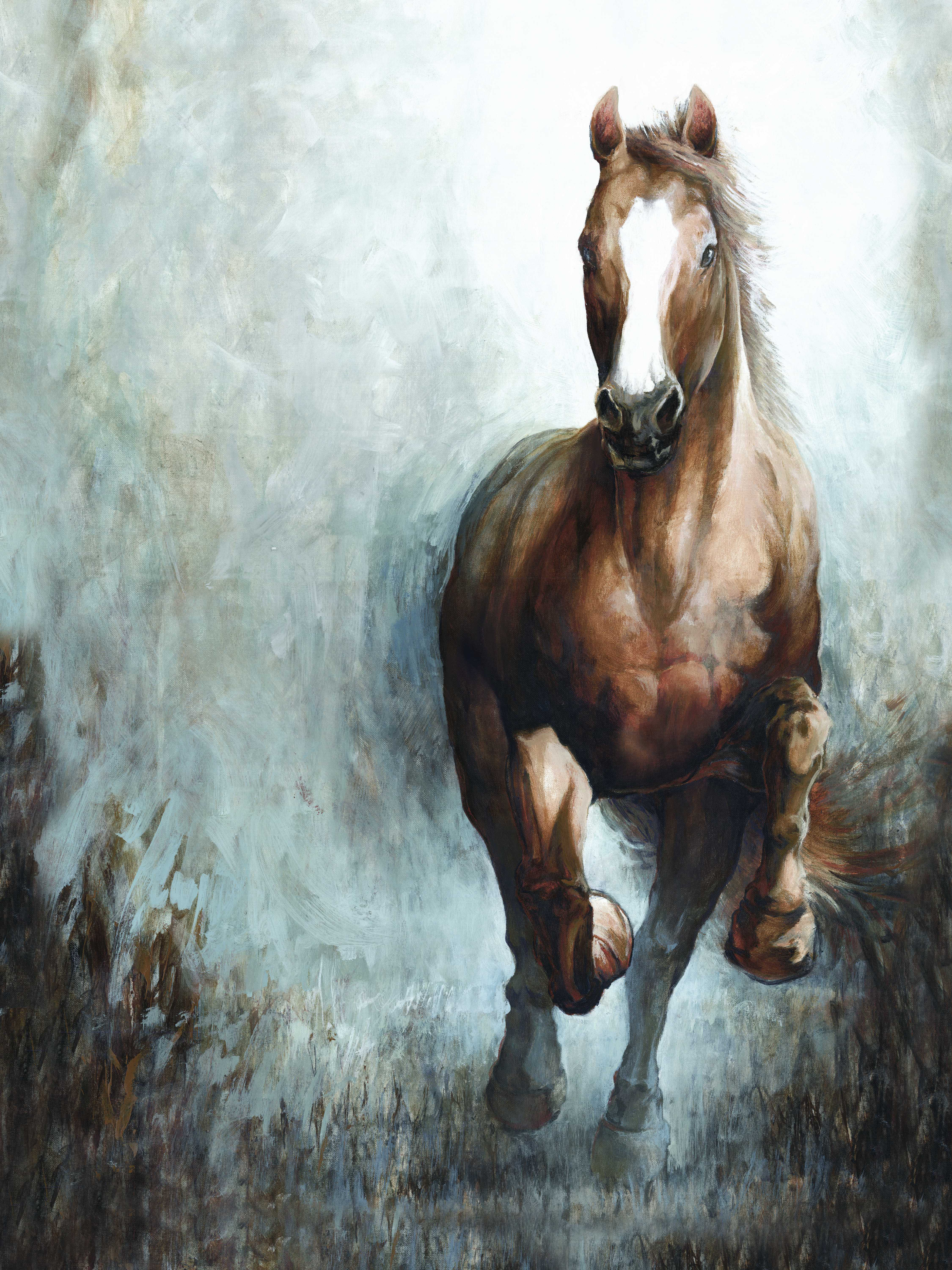 Union Rustic Galloping Brown Horse Front | Wayfair