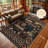Rustic Southwestern Animal Print Washable Area Rug-986946385
