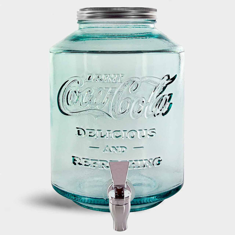 Vintage 1.3 Gallon Recycled Glass Beverage Dispenser
