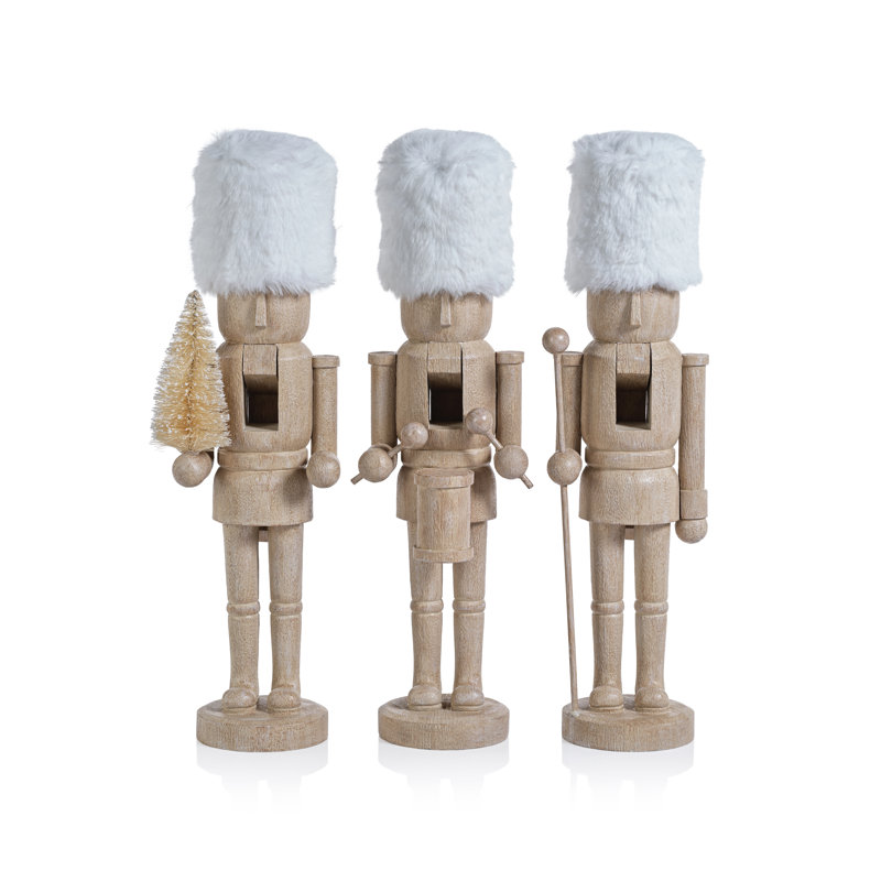 Figurines casse-noisette en résine avec chapeau Ortwin, ensemble de 3