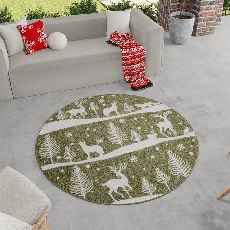 The Holiday Aisle® Kazden Rug, Round 3'1"
