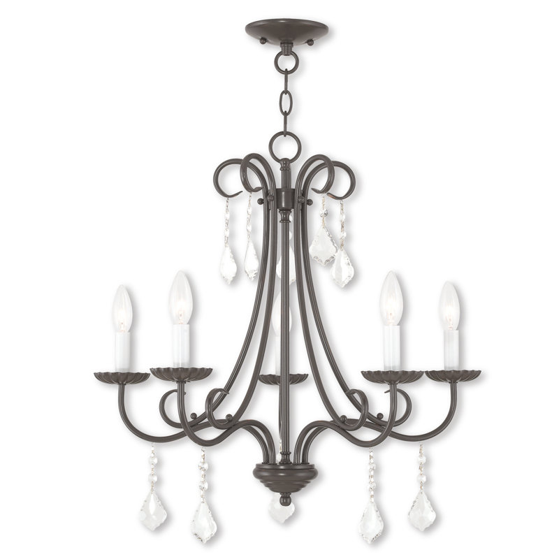 Blaney Candle Style Classic / Traditional Chandelier, English Bronze, 22.25"H x 24.75"W x 24.75"D
