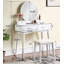 Ensemble coiffeuse et tabouret contemporain en bois-253124383