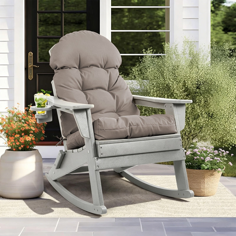 Coussin de dossier de chaise d'extérieur Adirondack, coussins de meubles de patio à haut dossier, imperméables et résistants à l'eau