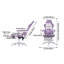 Inbox Zero Adjustable Reclining Ergonomic Swiveling Rocker Game Chair with Footrest-1519045906