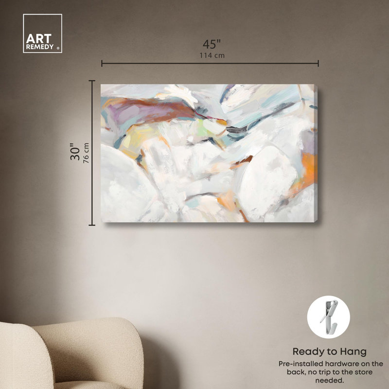 Reproduction d'art sur toile Alabaster Interlude III Boho par Art Remedy,  Toile tendue avec châssis, 30" H x 45" W