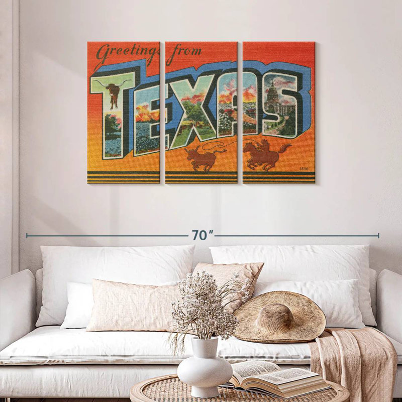 Sebbie Greetings From Texas, 28" H x 45" W