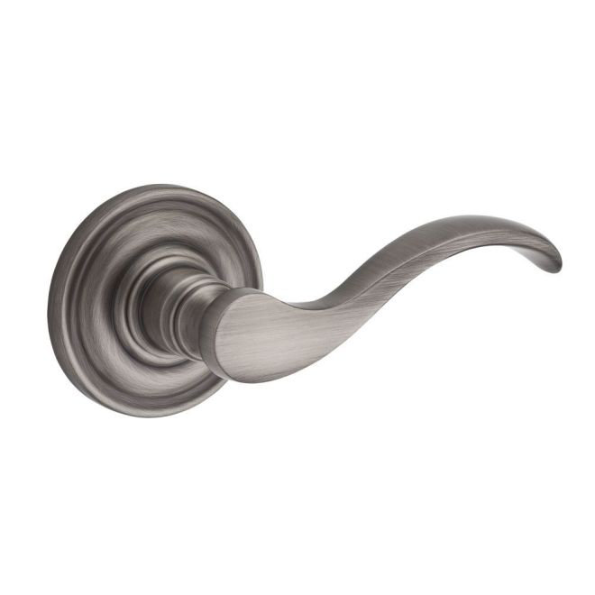 Curve Keyed Door Lever with Traditional Round Rose