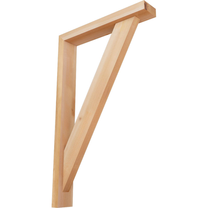 Support de bloc traditionnel avec entretoise décalée, 32 x 20, Cèdre rouge occidental de l 3 1/2 po (lisse)