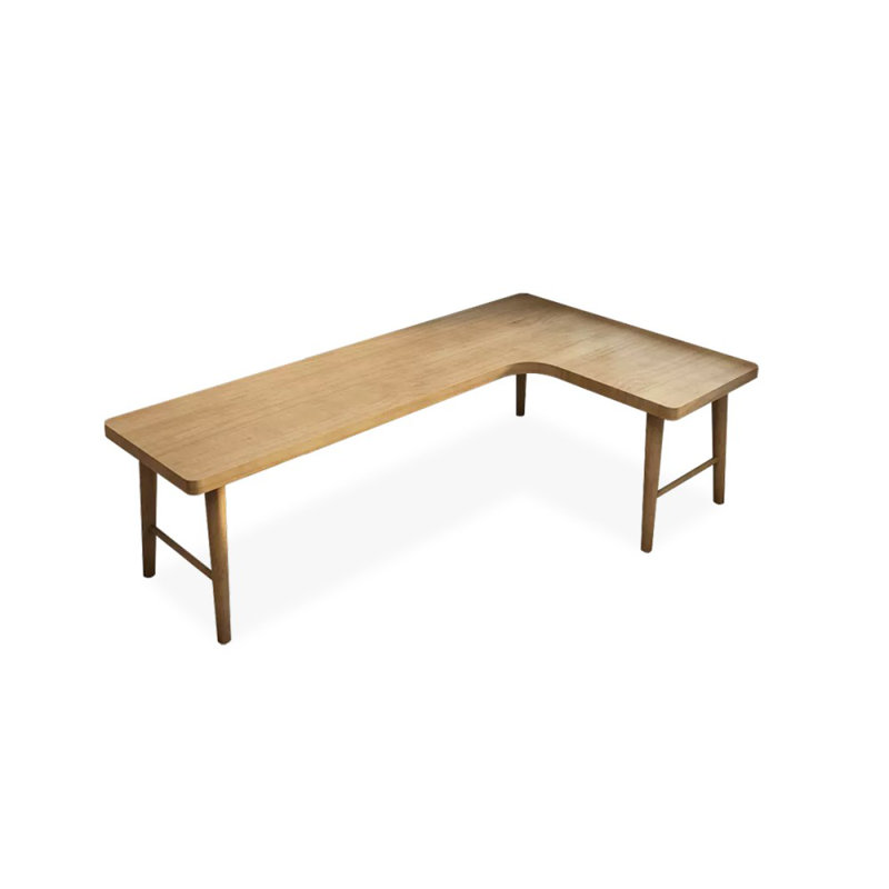 Bureaux rectangulaires en bois massif brun, H 29,53 po x l 70,87 po x P 47,24 po, Retour à droite