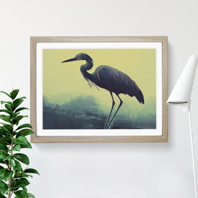 Blessed Heron Bird - Framed Print