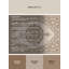 Tapis oriental moelleux moelleux en beige-1037368199