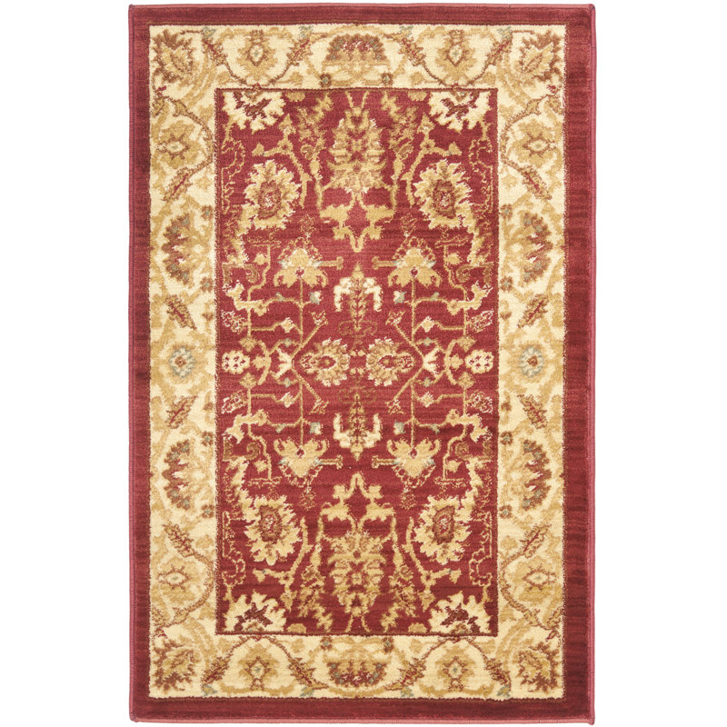 Tapis rouge / crème Christensen, 2'6" x 4'