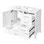 Meuble-lavabo moderne blanc avec lavabo en céramique