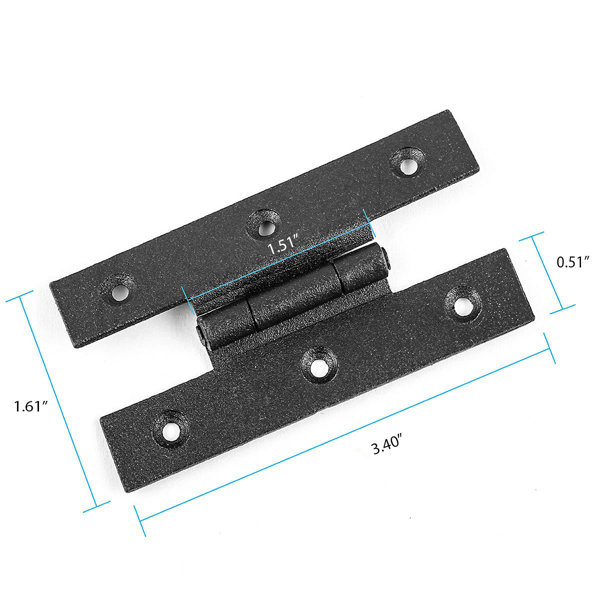 Forged Iron Cabinet Hinge H Style 3.12 H W Offset | Renovators Supply