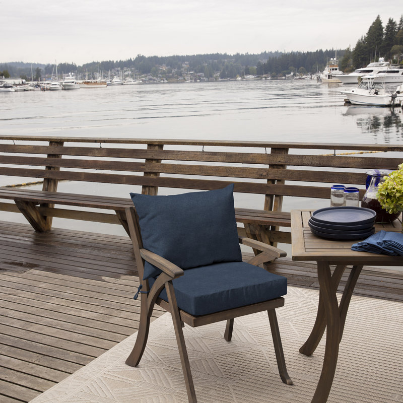 ARDEN 1 - Piece Outdoor Seat/Back Cushion, Navy Blue