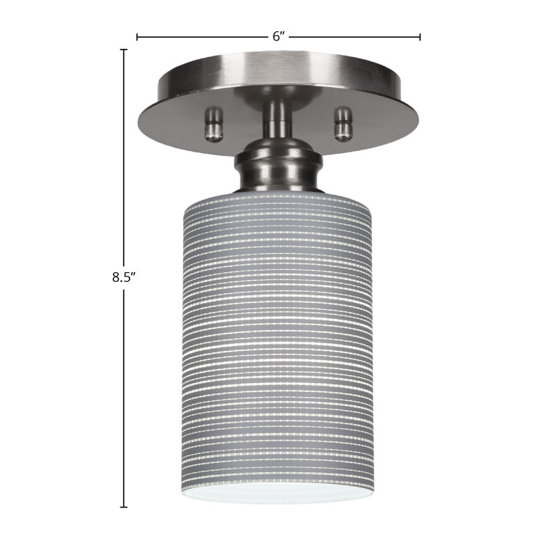 Plafonnier semi-encastré 1 lumière Edge, Gris
