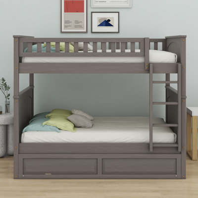 Bunk Bed With Trundle,Guardrails