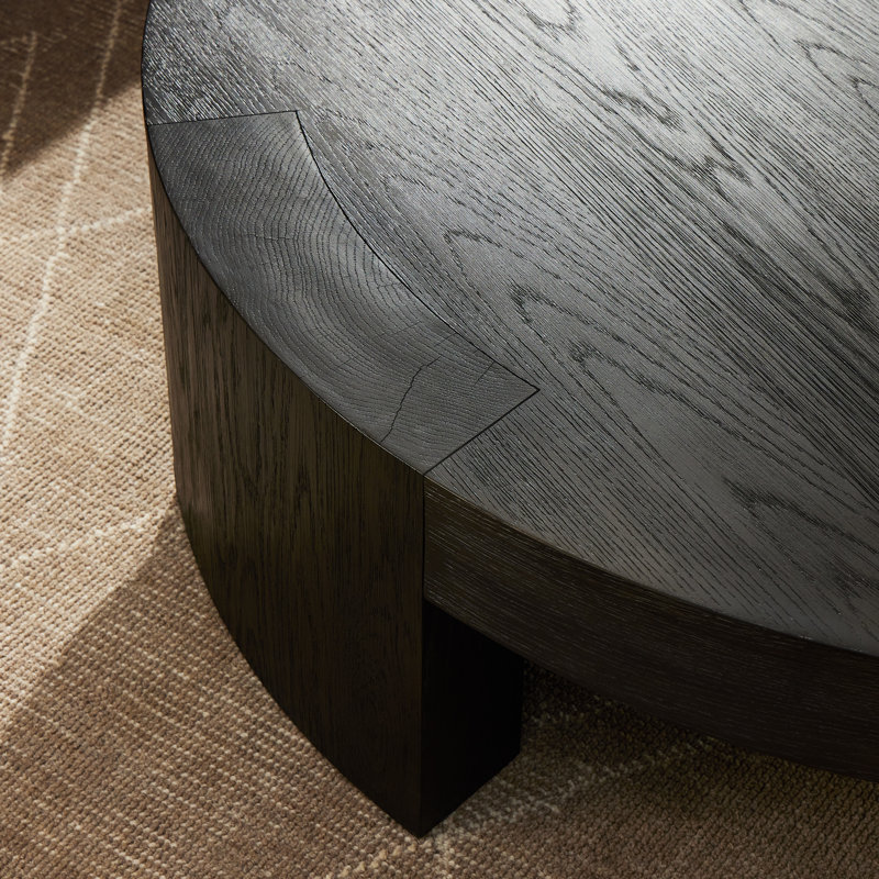 Sheffield Coffee Table, 13" H x 48" L x 48" W, Charcoal Oak Veneer