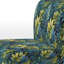 Fauteuil de chambre rembourré bleu azur et vert Tropical
