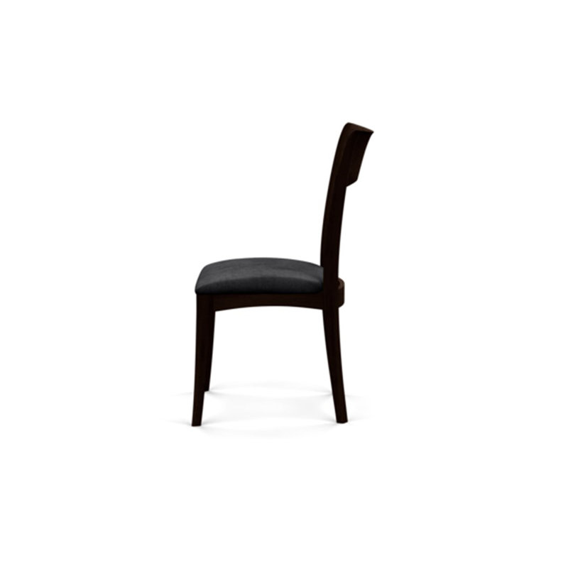 Ingrid Upholstered Dining Chair, Onyx Microsuede, Smoke Cherry