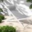 Chaises longues modernes de patio en aluminium, textilene gris pour la relaxation extérieure