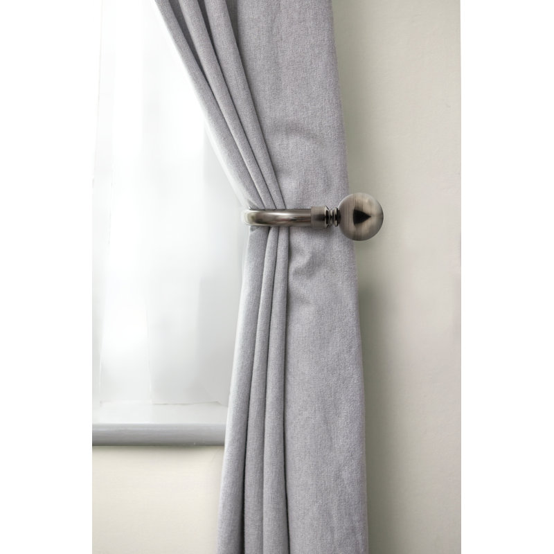 Abe 20cm Curtain Holdback, Black Silk
