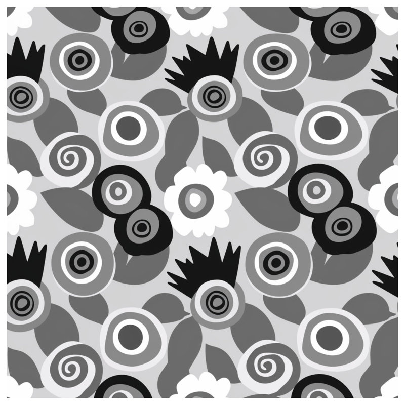 Édredon à motif floral monochrome, Simple extra long