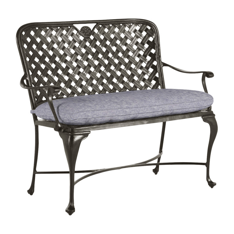 Banc en aluminium Provance - gris ardoise, Trépointe, Gris ardoise, Blanc naturel Avila