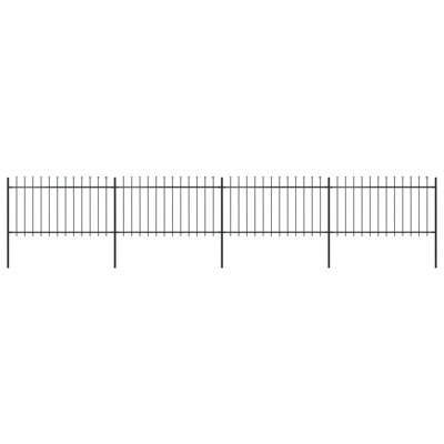 Mizuno Garden Fence Spear Top Steel Outdoor Panels Barrier Border Multi Sizes